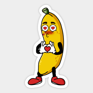 Cute in love Banana! Sticker